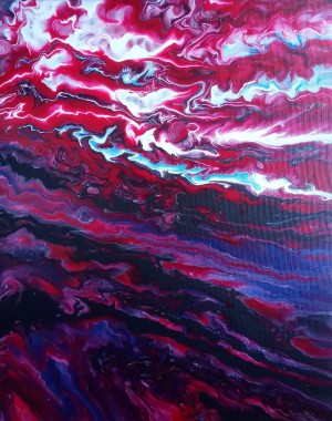 Red and purple sunset